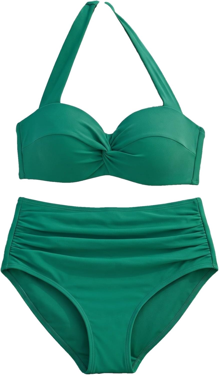 The Byron Retro Bikini Set in Green
