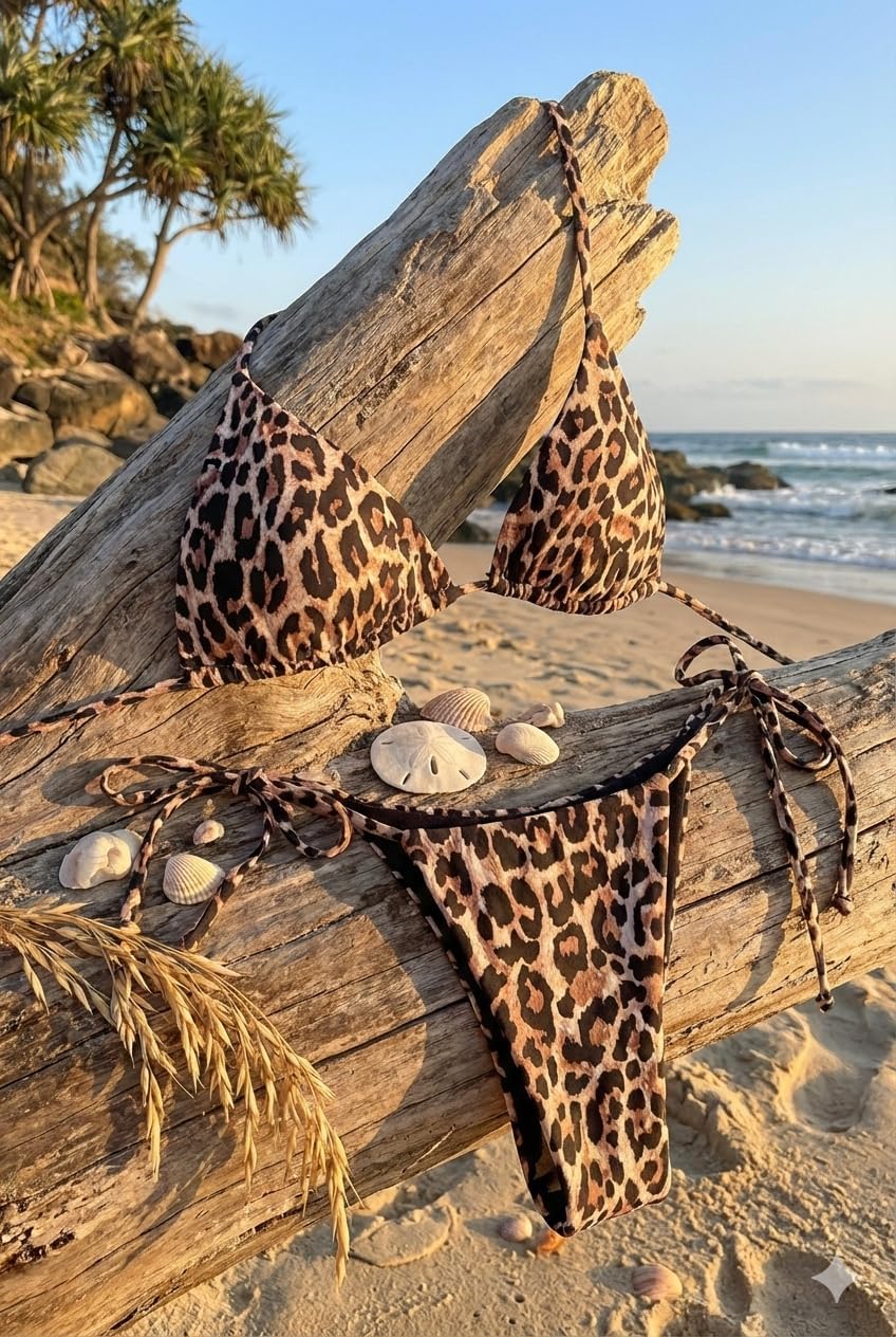 The Cottesloe Ring Bikini Set in Leopard