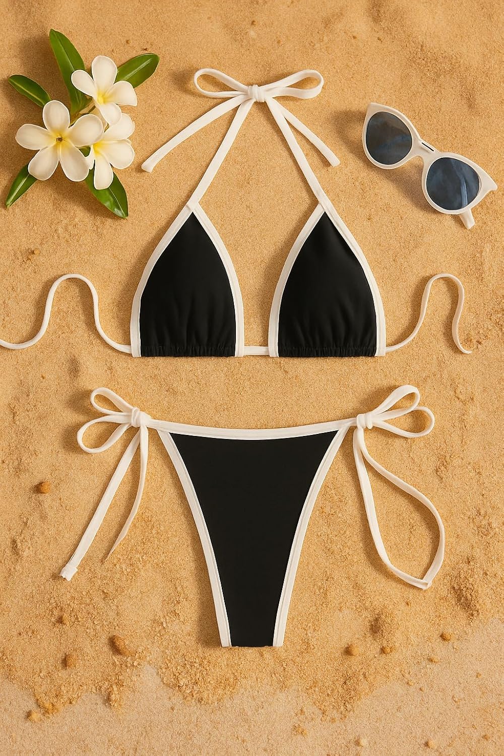 The Bondi Triangle Bikini Set in Black